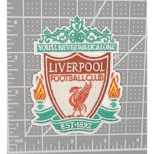 (5) Liverpool English Premiere League Team Logo Embroidered 3in Iron on Patches